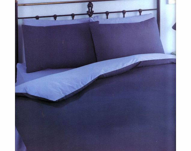 Adult Bedding Valencia Navy / Blueberry King Size Duvet Cover and 2 pillowcases Bedding