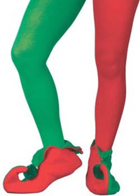 adult Elf Tights (Red/Green)