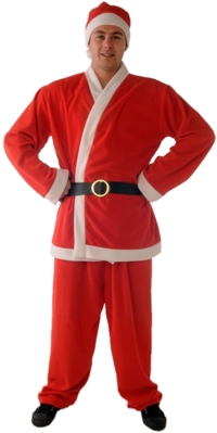 Adult Fleece Santa Suit with Hat
