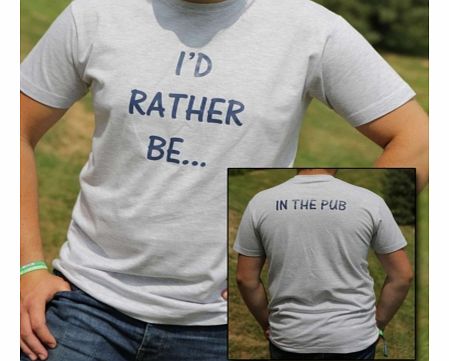 Adult Personalised Id Rather Be... Heather Grey