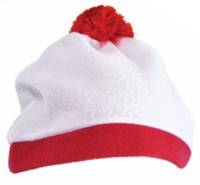 Adult Red / White Bobble Hat