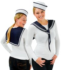 Sailor Girl Set - Hat and Scarf