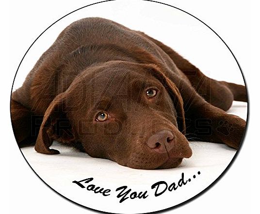 Advanta - Fridge Magnets Labrador Love You Dad Sentiment Fridge Magnet Animal Gift