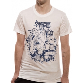 Adventure Time Group Splat T-Shirt Large