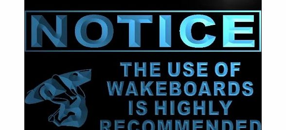 AdvPro Sign ADV PRO m728-b Notice Use of Wakeboards Recommended Neon Sign