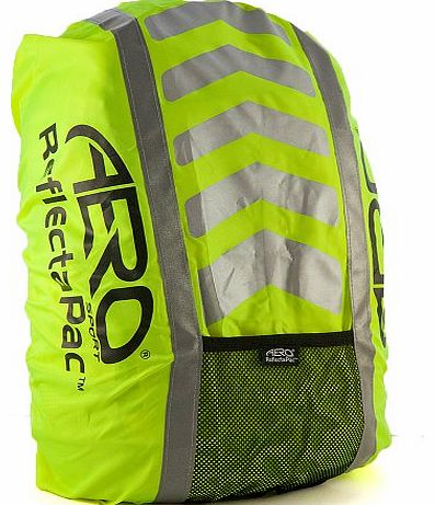Aero Sport ReflectaPacTM 3M Scotchlite Hi Viz Waterproof Rucksack Backpack Cover