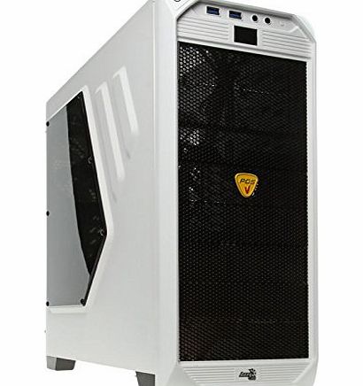 AeroCool  VS-92 ATX Part-Mesh USB 3.0 Gaming Case with White Interior and No PSU - White