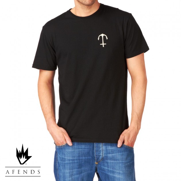Afends Mens Afends Anchors T-Shirt - Black