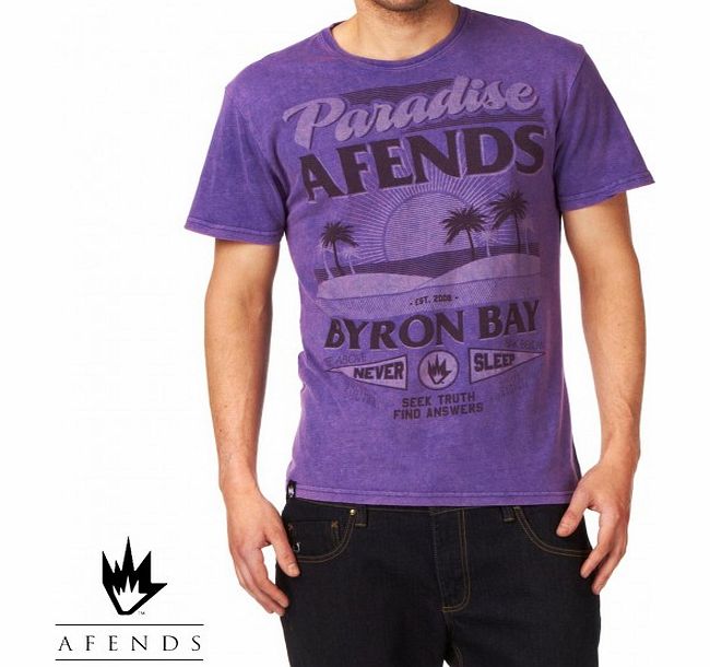 Afends Mens Afends Paradise T-Shirt - Purple Acid Wash