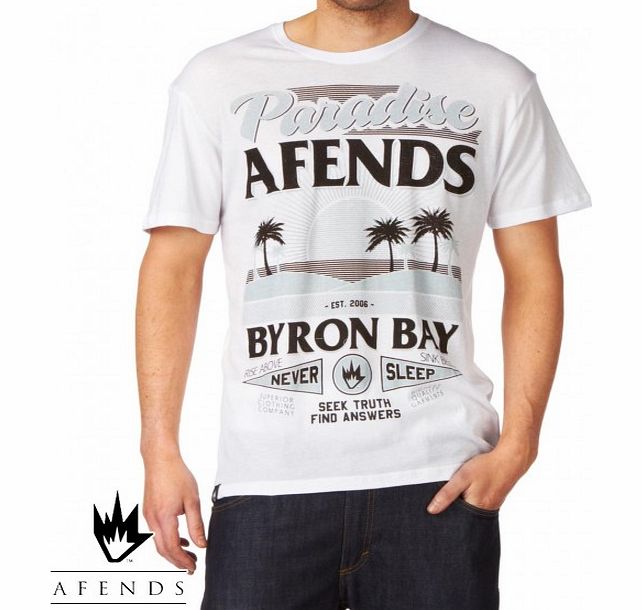 Afends Mens Afends Paradise T-Shirt - White
