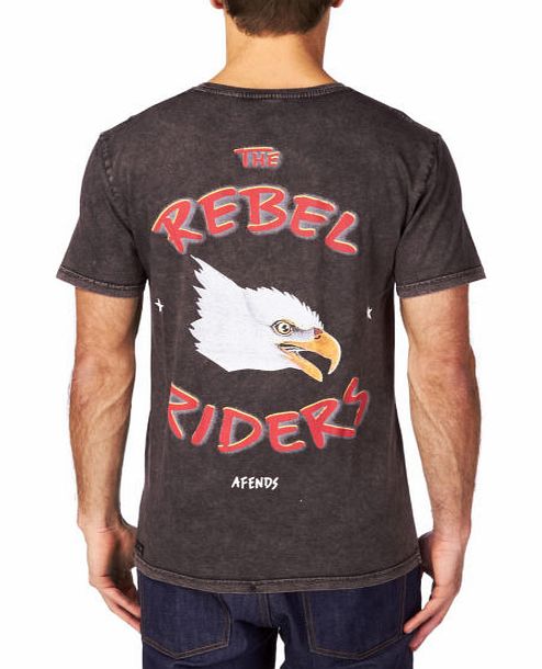 Afends Mens Afends Rebel Riders T-shirt - Black Acid