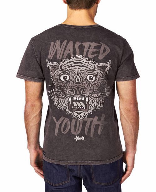 Afends Mens Afends Wasted Youth T-shirt - Black Acid