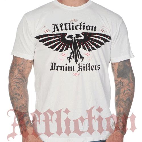 Affliction Warbird White Tee #A196