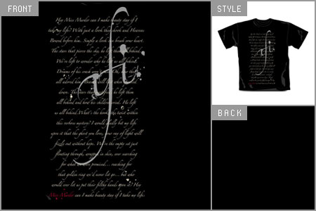AFI (Lyrics) T-shirt cid_4453blkts