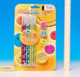 Pencils - Erasers - Sharpner Stationery Set - Smiley (D92495C)