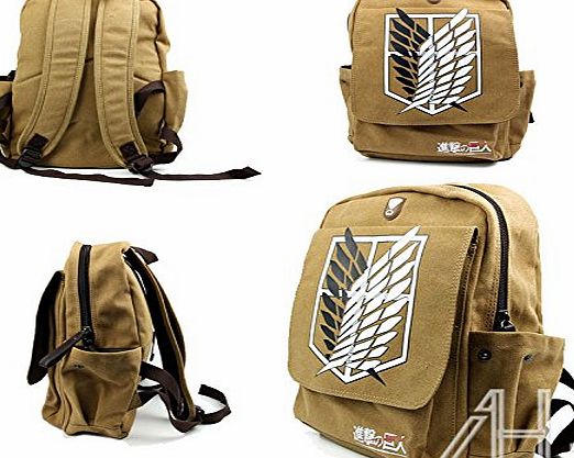AHG Shingeki No Kyojin School Canvas Bag Attack on Titan Cosplay Backpack Rucksack