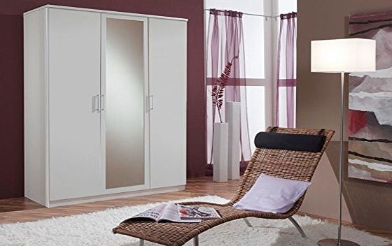 AHOC Germanica MUNICH 3 Door 1 mirror Bedroom Wardrobe in WHITE Colour