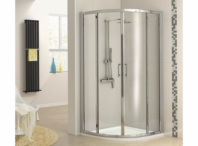 Aica bathrooms 900x900mm Quadrant Shower Enclosure Door Stone Tray (NS7-90 ASH99)