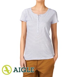 Aigle T-Shirts - Aigle Teestripe T-Shirt - Cobalt