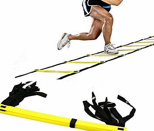 aiqi  5-rung Speed amp; Agility Training Ladder for Improving Speed, Agility, Fitness, Leg Strength and More with Black Carrying Bag 10ft