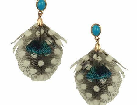 Air Earrings - Peacock Feather