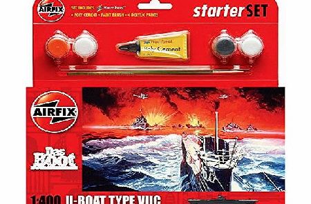 1:400 Das Boot U-Boat Type VIIC Small Starter Submarine Model Set