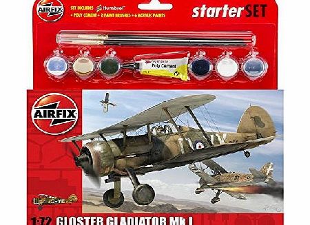 1:72 Gloster Gladiator Mk.I Starter Aircraft Model Set (Medium)