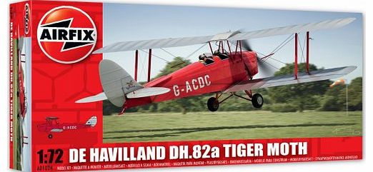 Airfix 1:72 Scale De Havilland Tiger Moth Model Kit (42 Pieces)