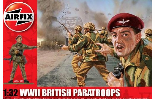 A02701 WWII British Paratroops 1:32 Scale Series 2 Plastic Figures