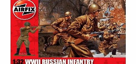 A02704 WWII Russian Infantry 1:32 Scale Series 2 Plastic Figures