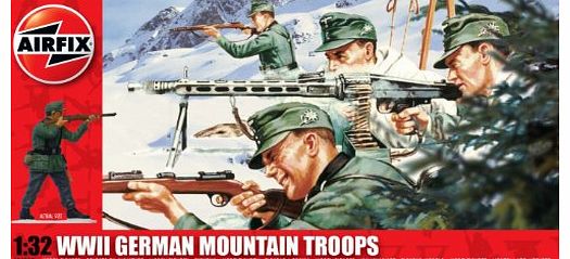 A04713 WWII German Mountain Troops 1:32 Scale Series 4 Plastic Figures