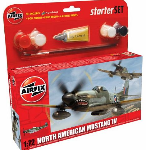 A55107 North American P-51D Mustang 1:72 Scale Model Small Starter Set