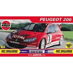 airfix Peugeot 206 WRC Gift Set - 1:24th scale