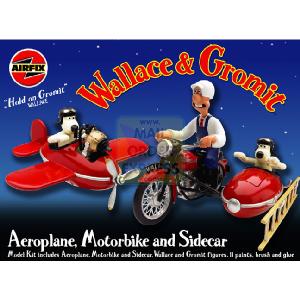 Wallace and Gromit Aeroplane Motorbike and Sidecar