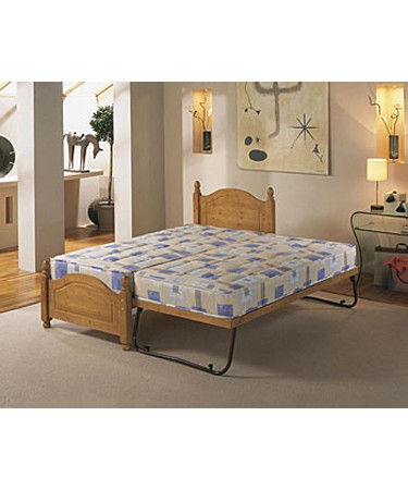Airsprung Beds Pine Wood Single Bed with Guest Bed