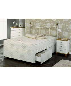airsprung Carlton Trizone Cushion Top 4ft Divan - 2 Drawers