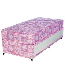 Airsprung Tiny Tots Pink Single Divan/Comfort
