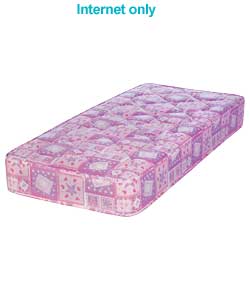 Tiny Tots Sprung 2ft 6in Mattress - Pink