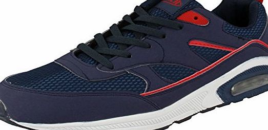 Airtech Mens Airtech Casual Lace Up Trainers Legacy - Navy/White/Red Synthetic - UK Size 10 - EU Size 45 - US Size 11