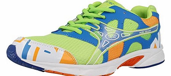 Mens and Ladies AirTech Trainers Active Neon Green/Blue/Orange Size 10