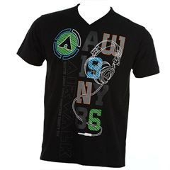 airwalk - V-neck Black T-shirt