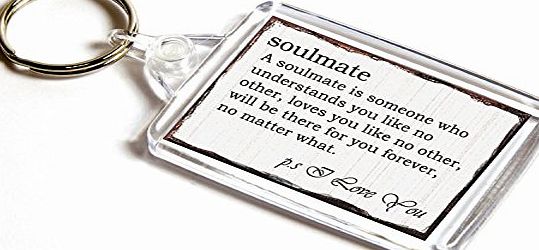 AKGifts Soulmate - Double-Sided Keyring, Valentines Day Gift