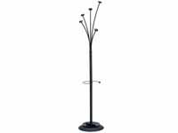alba coat and garment rack with black finish and