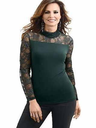Alessa W. Lace Detailed Top