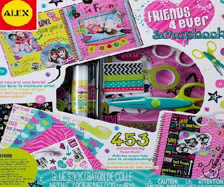 Alex  Toys Friends 4 Ever Scrapbook Kit with 48-Page Hardcover Book Craft
