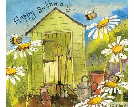Garden Shed Birthday Greeting Card by Alex Clark