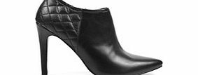 Alex Silva Black quilted high heeled ankle boots