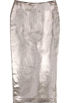 Alexander McQueen Silver pencil skirt