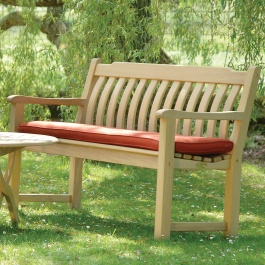 Classic Iroko 5ft Curved Back Bench