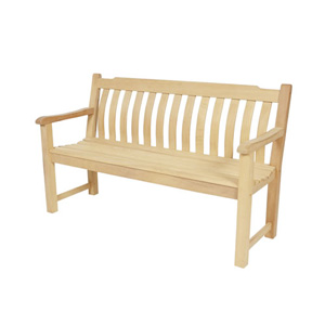 alexander rose Classic Iroko Curved Back Bench -